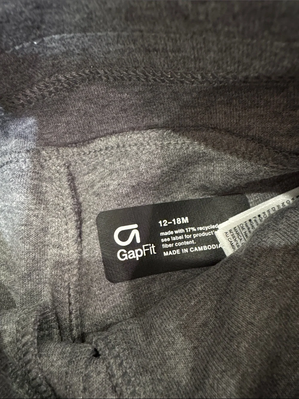 BabyGap GapFit Tech Jogger Pants 12-18M Gray NWT
